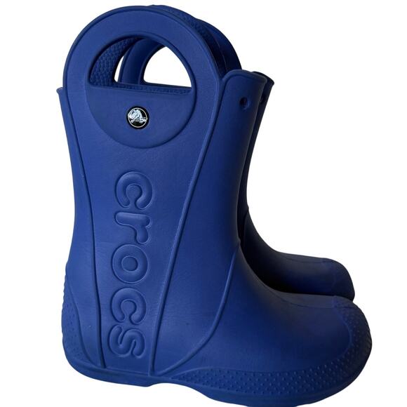 Crocs Blue Rain Boots youth junior size 3 - Picture 11 of 11